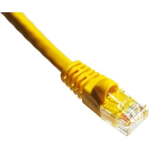 Axiom 5FT CAT6A 650mhz Patch Cable Molded Boot (Yellow) - 5 ft Category 6a Network Cable for Network Device - First End: 1 x RJ-45 Network - Male - Second End: 1 x RJ-45 Network - Male - 10 Gbit/s - Patch Cable - Gold Plated Connector - 24 AWG - Yellow