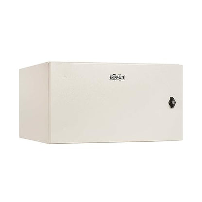 Tripp Lite SmartRack Industrial 6U Wallmount Rack Enclosure with Lock & Keys, 20.5 inch Depth, NEMA 4 Protection Rating, Heavy-Duty Metal, Mounting Hardware Included, 5-Year Warranty (SRN4G6UDP)