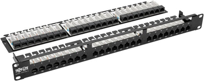 Tripp Lite 48-Port 1U Rack-Mount Cat5 Cat5e Patch Panel, 110, RJ45, Ethernet (N052-048-1U) 48 Port (1U)