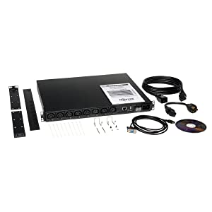 Tripp Lite Switched PDU, 8 Outlets (8 C13), C20/L6-20P Input, 8 ft. Cord, 3.3-3.8kW, 1U Rack-Mount Single-Phase PDU (PDUMH20HVNET)