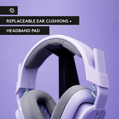 Astro gaming Astro A10 Gaming Headset Gen 2 Wired Headset - Over-Ear Gaming Headphones with flip-to-Mute Microphone, 32 mm Drivers, for Xbox Series X|S, Xbox One, Playstation 5/4, Nintendo Switch, PC, Mac -Lilac Lilac Gen 2 Cross Platform Headset Only