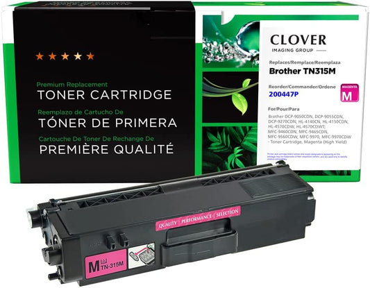 Clover imaging group Clover Remanufactured Toner Cartridge Replacement for Brother TN315 | Magenta | High Yield Magenta 3,500