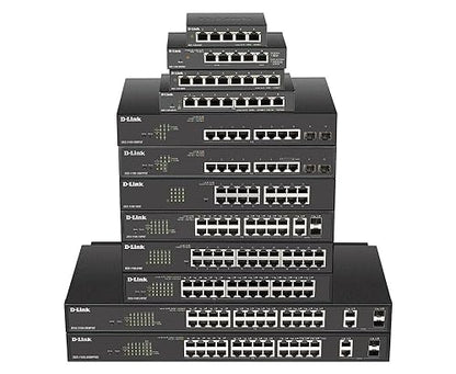 D-Link 5-Port Gigabit Smart Managed Desktop Switch, Layer 2 Features, VLANs, Cable Diagnostics, Compact, Fanless, Energy Saving Features, WebSmart Web GUI, EasySmart (DGS-1100-05V2)