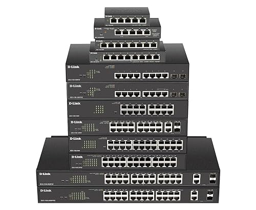 D-Link 8-Port Gigabit Smart Managed Desktop Switch, Layer 2 Features, VLANs, Cable Diagnostics, Compact, Fanless, Energy Saving Features, Smart Web GUI (DGS-1100-08V2) Switch 8 Port Gigabit V2