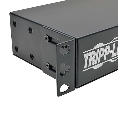 TRIPP LITE Metered PDU, 15A, Isobar Surge Suppression, 3840J, 14 Outlets, 120V, 5-15P, 15 ft. Cord, 1U Rack-Mount Power Metered + ISOBAR