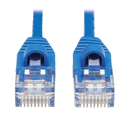 Tripp Lite Cat6a 10G Ethernet Cable, Snagless Molded Slim UTP Network Patch Cable (RJ45 M/M), Blue, 25 ft. (N261-S25-BL) Blue 25-ft.