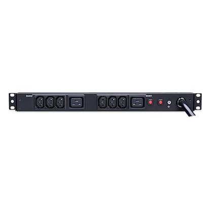 CyberPower PDU30BHVT8R Basic PDU, 208-230V/30A (Derated to 24A), 8 Outlets, 10ft Power Cord, 1U Rackmount