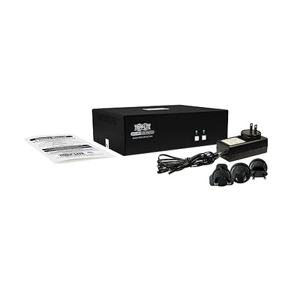 Tripp Lite Secure KVM Switch 2-Port Dual-Head DisplayPort, US Government NIAP-Certified PP4.0 Security, Common Access Card (CAC) Port, 4K @ 30Hz Video, TAA Compliant, 3-Year Warranty (B002-DP2AC2-N4) DisplayPort 2-Port CAC Port