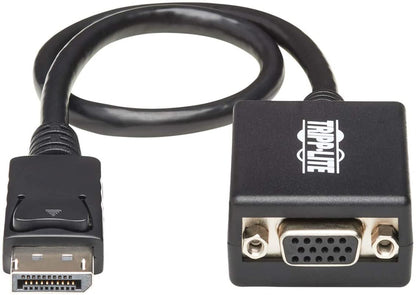 Tripp Lite DisplayPort to VGA Adapter Converter Active DP to VGA 1080p Black M/F 1ft 1' (P134-001-VGA)