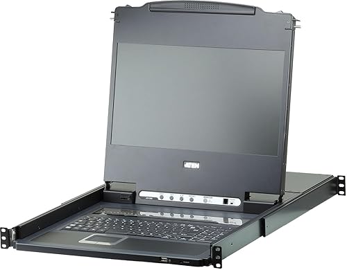 ATEN Single Rail 8-Port DVI Full HD LCD KVM Switch
