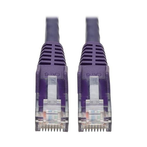 Tripp Lite N201-015-PU 15' Cat6 Gigabit Ethernet Snagless Molded Patch Cable UTP Purple RJ45 M/M 15' 15-ft. Purple