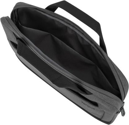 Targus Cypress Slimcase with EcoSmart Designed for Business Traveler and School fit up to 15.6-Inch Laptop/Notebook, Light Gray (TBS92602GL) Gray Sleeve