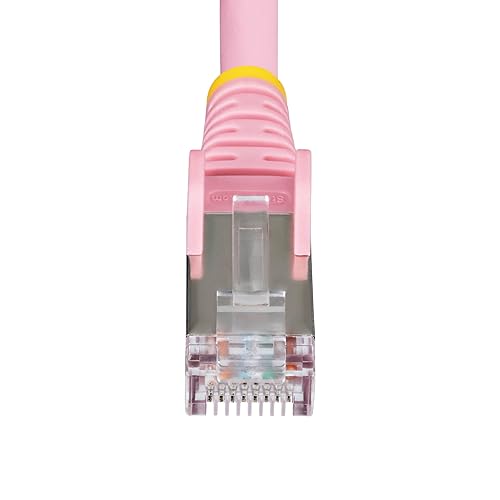 StarTech.com 10ft Pink CAT6a Ethernet Cable, Snagless RJ45, 10GbE, 100W PoE++, S/FTP, 500MHz, 27AWG Pure Bare Copper, LSZH