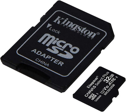 Kingston 32GB microSDHC Canvas Select Plus Class 10 Flash Memory Card SDCS2 Memory