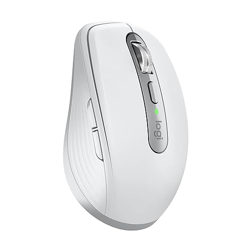 Logitech MX Anywhere 3S Wireless Mouse for Business – for Windows/Mac/Chrome/Linux, Bluetooth, Quiet Click, Secure Logi Bolt, Compact, 8K DPI, MagSpeed Scrolling - Pale Grey