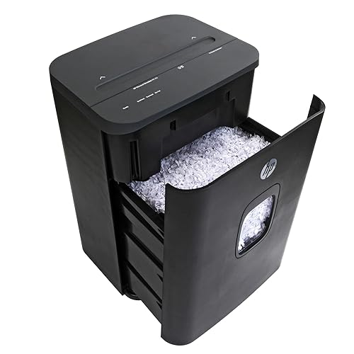 HP - Paper Shredder Micro Cut, 16-Sheet Manual Feed, Shreds Credit Cards & Staples, Heavy Duty Paper Shredder for Home Use with 7.4 Gallon Basket 16 Sheet