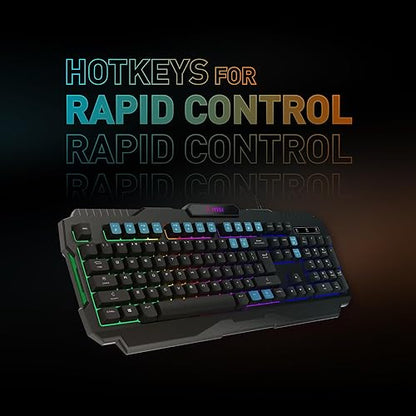 MSI Forge GK100 Combo – Gaming RGB Keyboard & Mouse Set, 19-Key Anti-Ghosting, 6400 DPI Optical Sensor