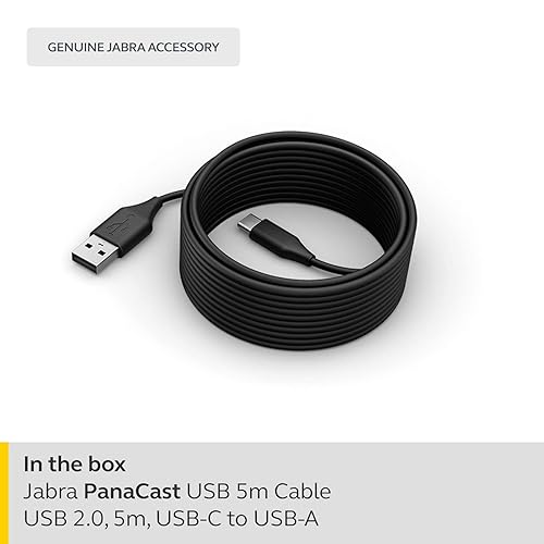 Jabra PanaCast 50 USB Cable - USB 2.0, 5m 14202-11 PanaCast 50 USB 2.0 (5M Cable) Black