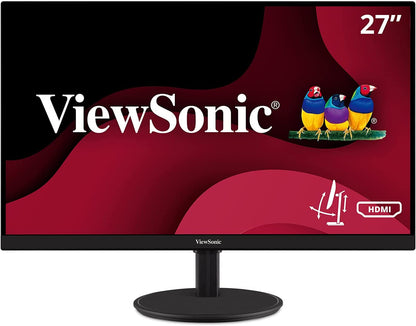 ViewSonic VA2747-MHJ 27 Inch Full HD 1080p Monitor with Advanced Ergonomics, Ultra-Thin Bezel, Adaptive Sync, 75 Hz, Eye Care, HDMI, VGA Inputs for Home and Office 27-Inch Ergonomic
