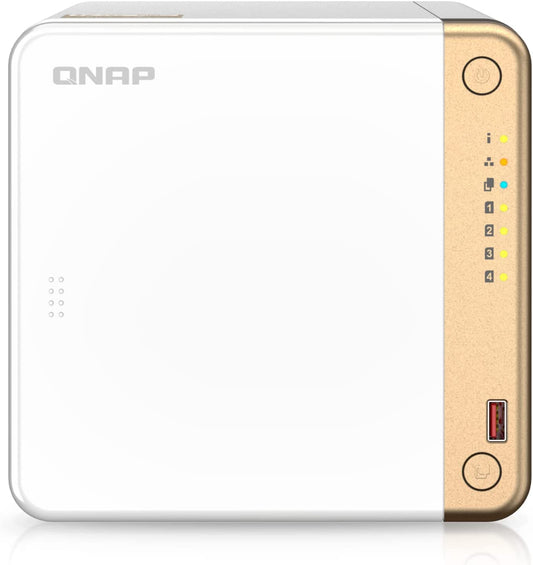 QNAP TS-462-2G-US 4 Bay Multimedia Desktop NAS with Intel Celeron Dual-core Processor with M.2 PCIe Slots and PCIe expandability and 2.5GbE (2.5G/1G/100M) Network Connectivity (Diskless)