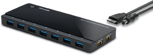 TP-Link Powered USB Hub 3.0 with 7 USB 3.0 Data Ports and 2 Smart Charging USB Ports. Compatible with Windows, Mac, Chrome &amp; Linux OS, with Power On/Off Button, 12V/4A Power Adapter(UH720)