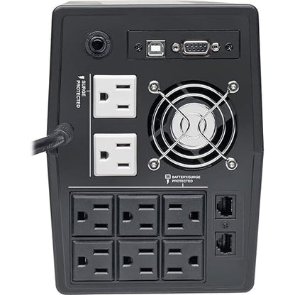 TRIPP LITE SMART1500TSU UPS 1440VA 1200W Line-Interactive UPS - 8 NEMA 5-15R Outlets, Tower 1440VA/1200W