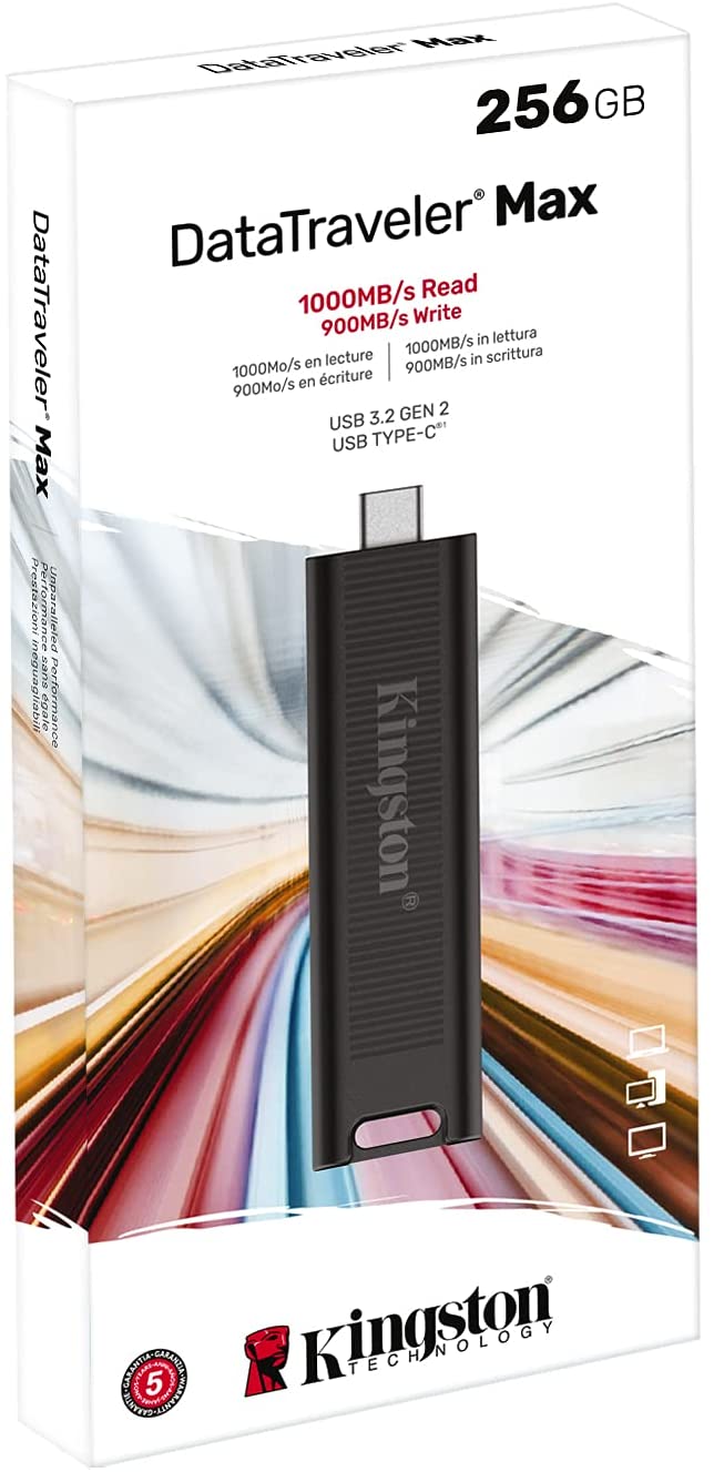 Kingston DataTraveler Max 256GB USB-C Flash Drive with USB 3.2 Gen 2 Performance