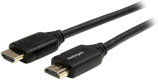 StarTech.com 6ft (2m) Premium Certified HDMI 2.0 Cable with Ethernet - High Speed Ultra HD 4K 60Hz HDMI Cable HDR10 - HDMI Cord (Male/Male Connectors) - For UHD Monitors, TVs, Displays (HDMM2MP) 6 ft/2m