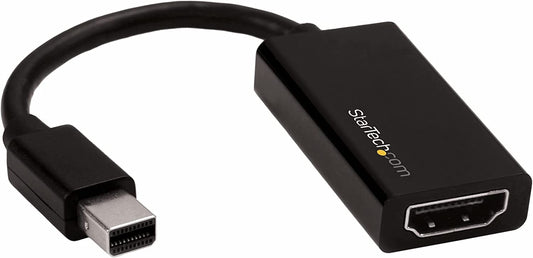 StarTech.com Mini DisplayPort to HDMI Adapter - Active mDP 1.4 to HDMI 2.0 Video Converter - 4K 60Hz - Mini DP or Thunderbolt 1/2 Mac/PC to HDMI Monitor/TV/Display - mDP to HDMI Dongle (MDP2HD4K60S) Black 4K 60Hz Converter