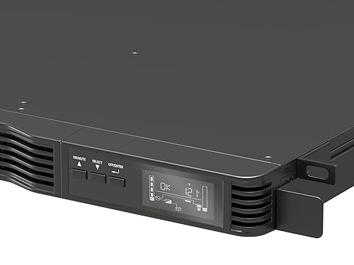 Vertiv Liebert PSI5 UPS - 1000VA 900W 120V 1U Line Interactive AVR, Rack, Lead Acid, 0.9 Power Factor, Pure Sine Wave, 2 Programmable Outlets, Power Backup with Surge Protection (PSI5-1000RM1201U)