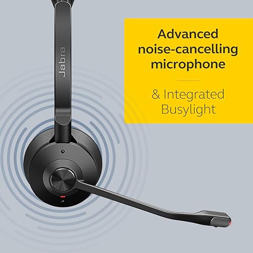Jabra Engage 75 SE (Second Edition) Wireless Headset, Dual-Ear – Telephone Headset with Industry-Leading Wireless Performance, Advanced Noise-Cancelling Microphone, All Day Battery Life - Black