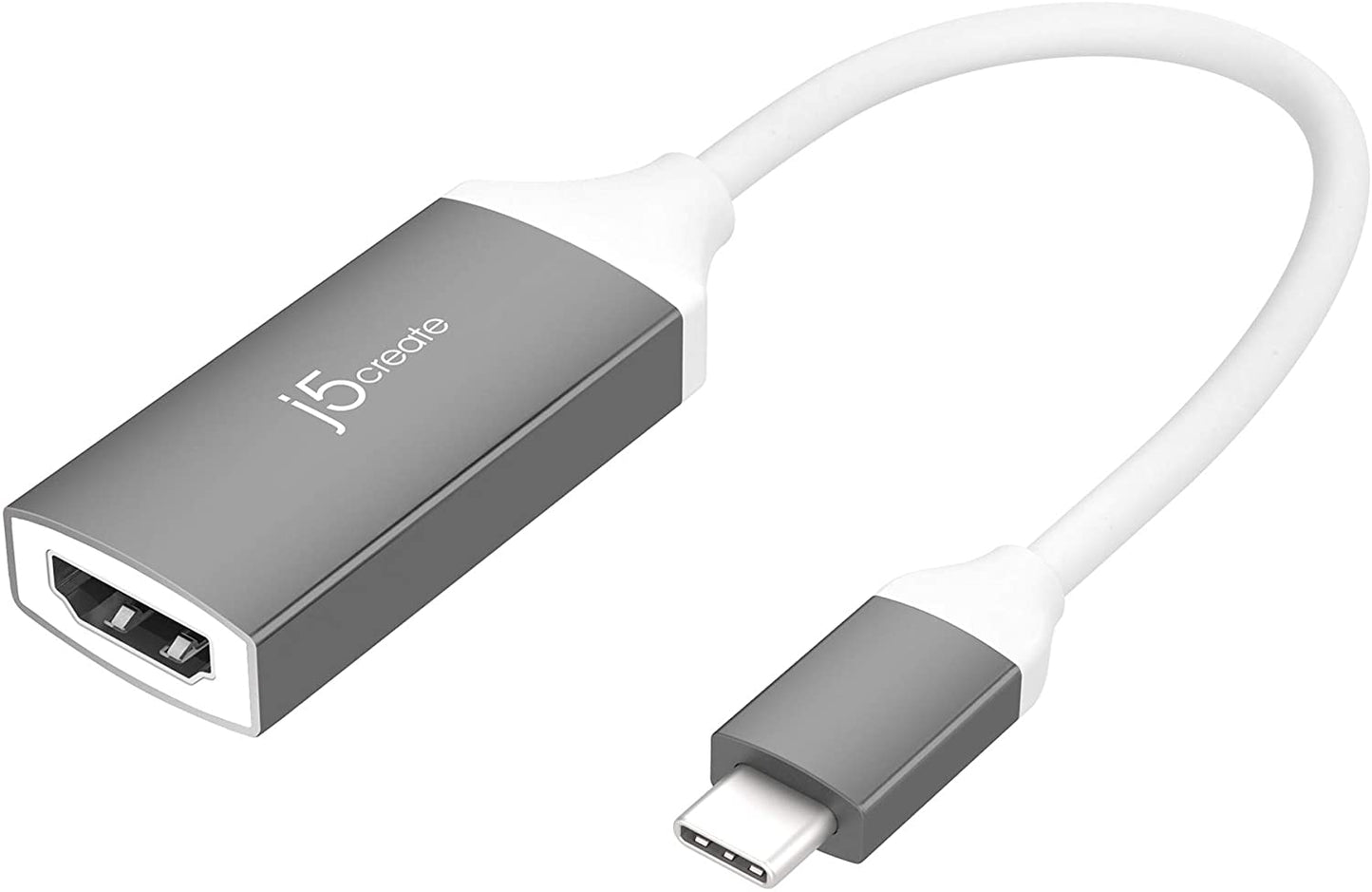 J5 create j5create USB Type-C to HDMI Adapter- 3840 x 2160 @ 60Hz | HDMI 1.4 4K @ 30 Hz to 4K @ 60 Hz | Adapter Compatible with MacBook, Chromebook, Tablet or PC