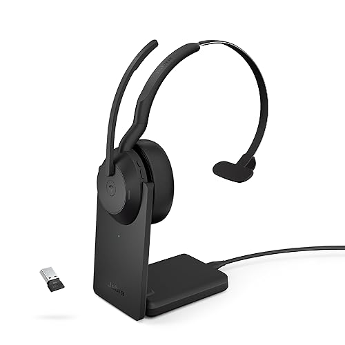 abra Evolve2 55 Headset for MS - Mono - Wireless - Bluetooth - 98.4 ft - 20 Hz - 20 kHz - On-ear - Monaural - Supra-aural - MEMS Technology, Noise Cancelling Microphone - Noise Canceling