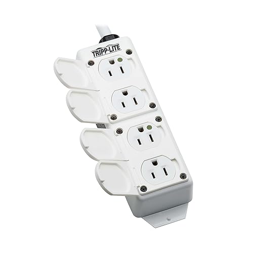 Tripp Lite Safe-IT 4-Outlet Medical Grade Power Strip for Patient Care Vicinity, 15ft Cord, UL 2930 and NFPA 99 Certified, Outlet Safety Covers, Dual Grounding, (PS-415-HGDG)