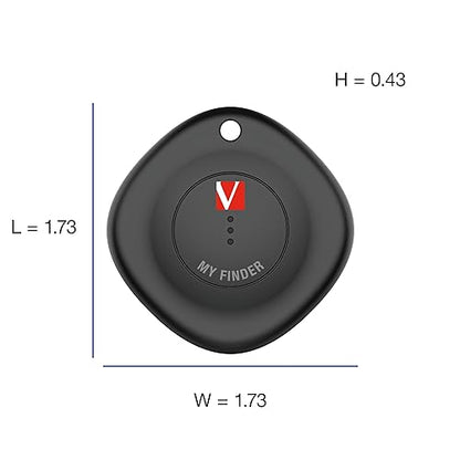 Verbatim My Finder Bluetooth Tracker Item Finder Compatible with Apple Find My (iOS Only) Water Resistant and Dustproof 3pk – Black,White,Purple 3 Pack