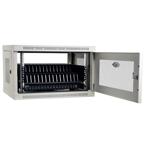 Tripp Lite 16-Port USB Charging Station Cabinet for Ipad & Android, Charge & Sync, Wall Mount, White (CS16USBW) Station (White) 16 USB Port