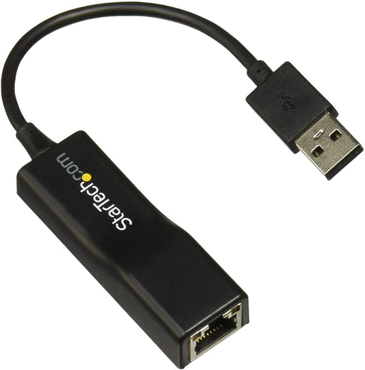 StarTech.com USB 2.0 to 10/100 Mbps Ethernet Network Adapter Dongle - USB Network Adapter - USB 2.0 Fast Ethernet Adapter - USB NIC (USB2100), Black Standard