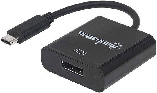 Manhattan Super High Speed ??USB 3.1 Type-C-DisplayPort Converter Connector/Converter Black USB 3.1 auf DisplayPort Konverter