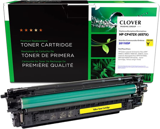 Clover imaging group Clover Remanufactured Toner Cartridge Replacement for HP CF472X (HP 657X) High Yield | Yellow
