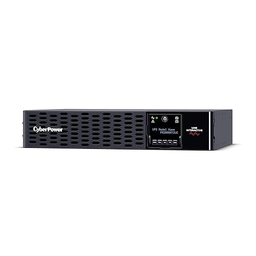 CyberPower PR2000RT2UC Smart App Sinewave UPS System, 2000VA/2000W, 8 Outlets, 2U Rack/Tower, AVR, Built-in Cloud Monitoring Standard 2000VA 20A