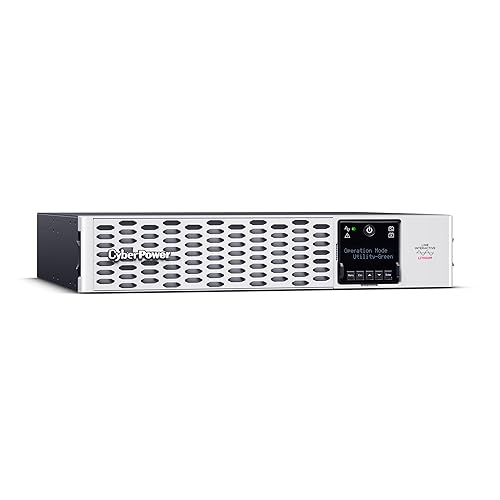 CyberPower PRL1500RT2UC Smart App Sinewave UPS Battery Backup and Surge Protector, 1500VA/1500W, 8 Outlets, 2U Rack/Tower, AVR, Lithium, UL Certified