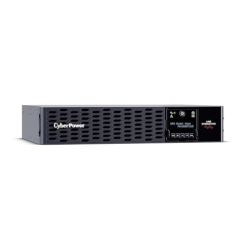 CyberPower PR1000RT2UC Smart App Sinewave UPS System, 1000VA/1000W, 8 Outlets, 2U Rack/Tower, AVR, Built-in Cloud Monitoring Standard 1000VA