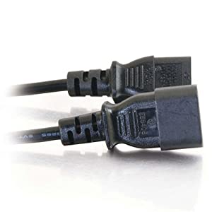 C2g/ cables to go C2G Power Cord, Short Extension Cord, Power Extension Cord, 16 AWG, Black, 6 Feet (1.82 Meters), Cables to Go 29967 Black 6 Feet C14 to C13 16AWG Cord