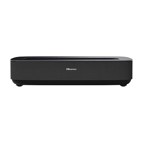 Hisense PL1 Laser Cinema Series 4K UHD Ultra Short Throw Smart Laser Projector, 2200 Lumens, Google TV with X-Fusion Technology, HDR10, HLG, Dolby Vision & Atmos 80"-120" Laser Projector
