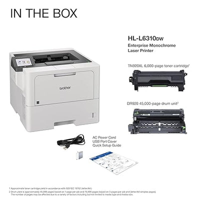 Brother HL-L6310DW Enterprise Monochrome Laser Printer with Low-Cost Printing & Large Paper Capacity New Model: HLL6310DW