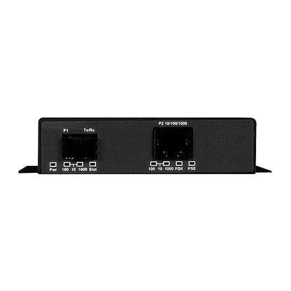Black Box LGC5600 Transceiver/Media Converter - 1 x Network (RJ-45) - Multi-mode - Gigabit Ethernet - 10/100/1000Base-T, 1000Base-X - 1 x Expansion Slots - SFP (mini-GBIC) - 1 x SFP Slots - AC Adapter - Standalone, Tabletop, Wall Mountable