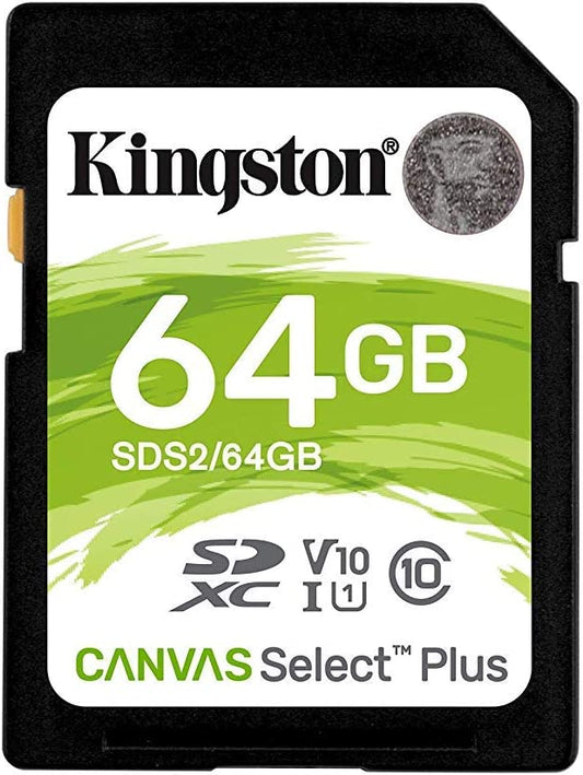 Kingston 64GB SDXC Canvas Select Plus 100R C10 UHS-I U1 V10 (SDS2/64GBCR)