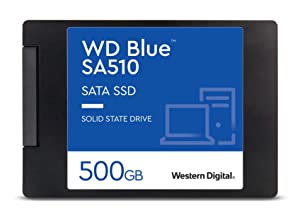 Western Digital 500GB WD Blue SA510 SATA Internal Solid State Drive SSD - SATA III 6 Gb/s, 2.5"/7mm, Up to 560 MB/s - WDS500G3B0A 500GB New Generation