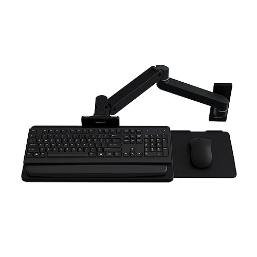 Ergotron – LX Pro Premium Keyboard Arm, Wall Mount Adjustable Keyboard Tray – Matte Black Matte Black LX Pro Arm