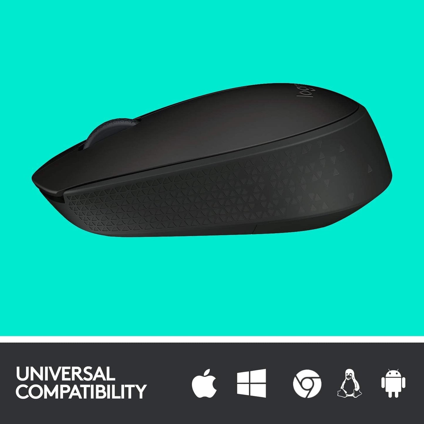 Logitech M170 Wireless Mouse, 2.4 GHz with USB Mini Receiver, Optical Tracking, 12-Months Battery Life, Ambidextrous PC/Mac/Laptop - Black